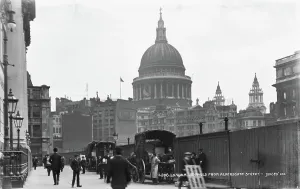 Bustling Prints: St. Paul's Cathedral from Aldersgate Street