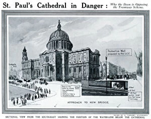Dean Collection: St Pauls Cathedral in danger