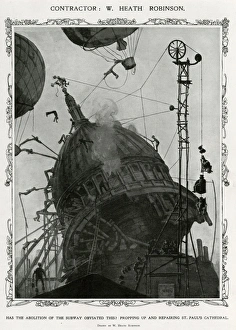 Abolition Collection: St Pauls constractor, by William Heath Robinson