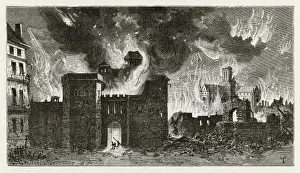 St Pauls up in Flames