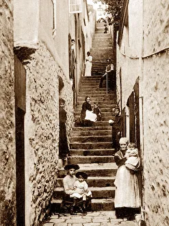 St. Peter Port Clifton Steps Guernsey early 1900s