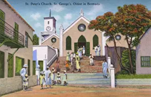 Overeas Prints: St. Peters Church, St. Georges, Bermuda