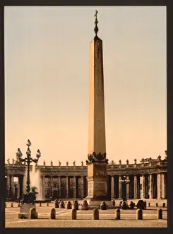 St. Peters Place, the obelisk, Rome, Italy