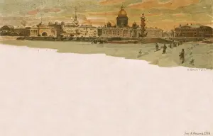 Neva Prints: St. Petersburg in Winter - View over the Neva River, Russia