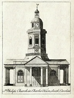 1753 Prints: St Philip's Church, Charleston, South Carolina, USA