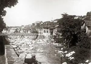 St Pierre, Martinique, West Indies, circa 1900 - Washerwomen
