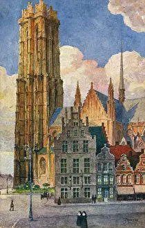 Spires Prints: St Rumbolds Cathedral, Mechelen (Malines), Belgium