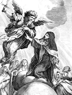 Angels Collection: St Teresa of Avila with angel of justice