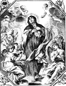 St Teresa of Avila with angels