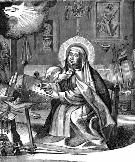 Avila Collection: St Teresa of Avila writing