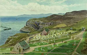 Churchyard Prints: St Tudno's Church, Llandudno, Conwy, North Wales