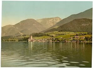 St. Wolfang (i.e. Wolfgang), from the lake, Upper Austria