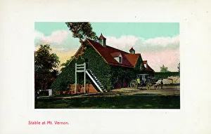 Stables Prints: Stable at Mount Vernon, George Washington's Estate, Virginia
