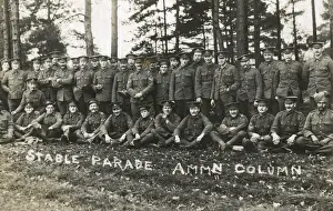 Farrier Prints: Stable Parade Ammunition Column, WW1