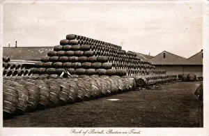 Stack of Wooden Barrels, Burton on Trent, Staffordshire