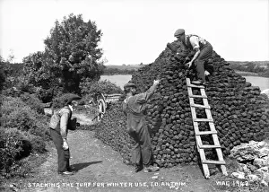 Stack Prints: Stacking the Turf for Winter Use, Co. Antrim