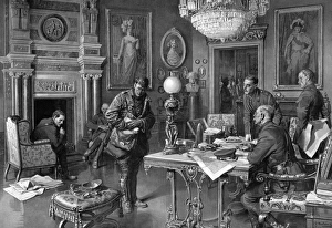 How staff are informed of movements at the Front by Matania