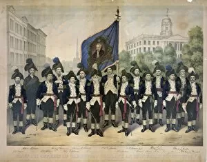 Putnam Collection: Staff and officers of the Putnam Phalanx as originally const