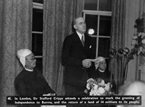 Images Dated 6th February 2012: Stafford Cripps - Independence of Burma