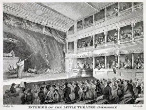 Haymarket Prints: Stage at Little Theatre, Haymarket, London. Date: 1815