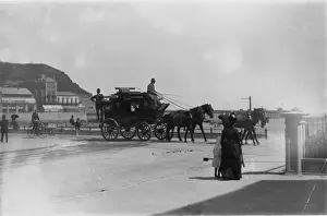 Stagecoach near the beach at Llandudno, North Wales