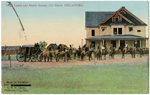 Cowboys Prints: Stagecoach outside 101 Ranch House, Oklahoma, USA