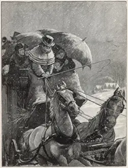 Stagecoach in the snow
