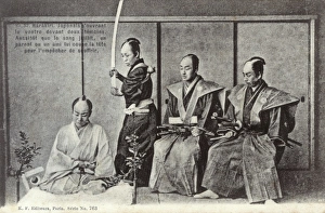 Images Dated 24th April 2012: Staged Seppuku Harakiri Ceremony - Japan