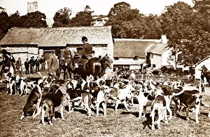 Staghounds Meet at Winsford in Somerset - Victorian period