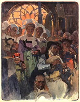 Maitres Prints: Stained Glass, The Breton Pardon