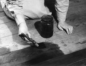 Images Dated 12th May 2011: Staining Floorboards