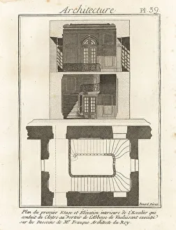 Dormitory Prints: Staircase in Vauluisant Abbey