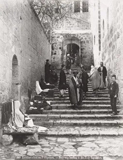 Stairway to church of the Holy Sepulchre, Jerusalem