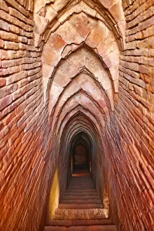 Images Dated 1st February 2016: Stairway and passage, Thisa Wadi Pagoda, Bagan, Myanmar