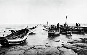 Staithes Prints: Staithes fishermen