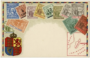 Images Dated 16th September 2016: Stamp Card produced by Ottmar Zeihar - Mauritius
