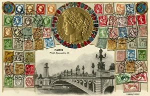 Stamp Card produced by Ottmar Zeihar - Paris, France Stamp Card produced by Ottmar Zeihar - Paris, France