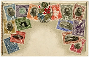 Images Dated 16th September 2016: Stamp Card produced by Ottmar Zeihar - Tonga