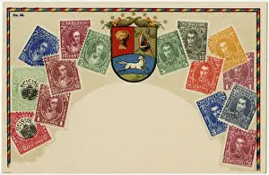 Venezuela Prints: Stamp Card produced by Ottmar Zeihar - Venezuela