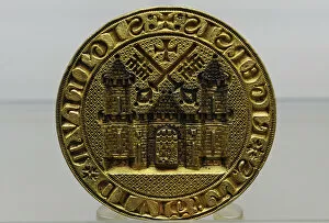 Images Dated 17th March 2012: Stamp of the great seal of Riga with the city coat-of-arms