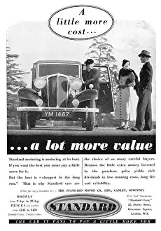 Standard Cars - 9 to 20 HP: Dunlop Tyres & Triplex Glass