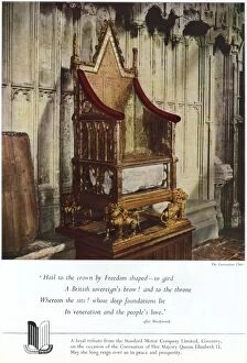 Images Dated 6th June 2011: Standard Motor Company advert featuring Coronation Chair, 19