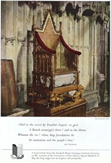 Standard Motor Company advert featuring Coronation Chair, 19 Standard Motor Company advert featuring Coronation Chair, 19
