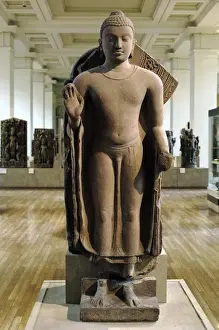Buddha Prints: Standing Buddha. From Sarnath, India. 5th century AD. Gupta