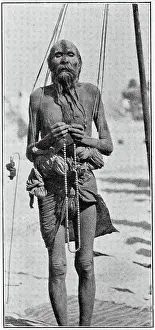 Beliefs Prints: A standing Fakir who stood upright for twenty-five years