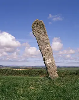 Bodmin Prints: Standing stone, Bodmin Moor, Cornwall