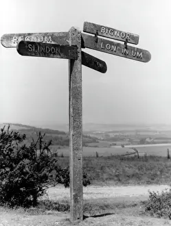 Runs Prints: Stane Street Signpost