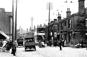 Terminus Prints: Stanningley Tram Terminus probably 1920s