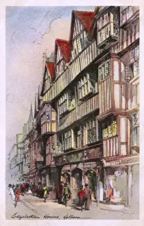 Elizabethan Prints: Staple Inn - High Holborn, London, England