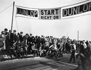 Banner Collection: Start of Lewes motorcycle speed trial